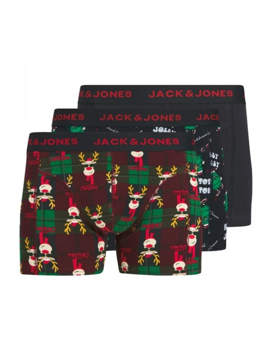 Foto van product JACK & JONES Boxershorts 'JACRudolph' navy / roestbruin / rood / zwart