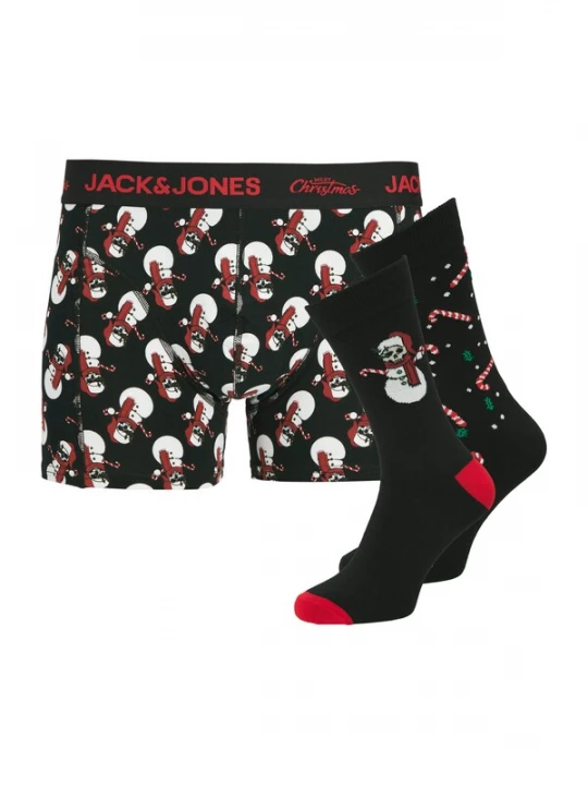 Foto van product JACK & JONES Boxershorts 'JACSNOW SKULLS' groen / donkerrood / zwart / wit