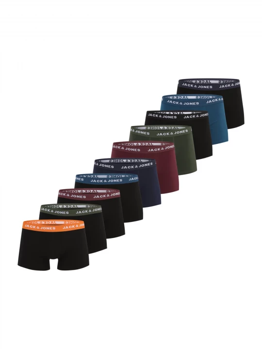 Foto van product JACK & JONES Boxershorts 'JACSolid' blauw / navy / donkergroen / zwart