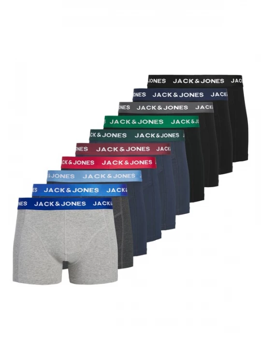 Foto van product JACK & JONES Boxershorts 'JACSOLID' navy / grijs gemêleerd / zwart / zwart gemêleerd