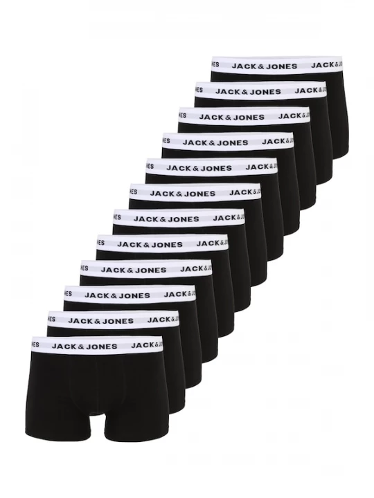 Foto van product JACK & JONES Boxershorts 'JACSOLID' zwart / wit