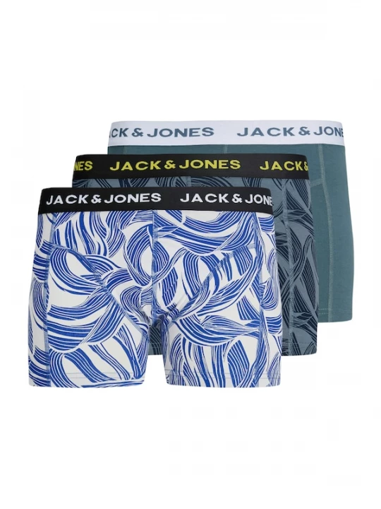 Foto van product JACK & JONES Boxershorts 'JACSWIRLS' blauw / grijs / groen / wit