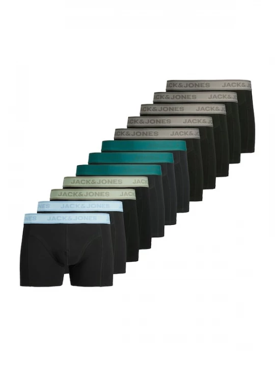 Foto van product JACK & JONES Boxershorts 'JACWESLEY' antraciet / donkergroen / zwart