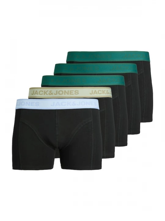 Foto van product JACK & JONES Boxershorts 'JACWesley' lichtblauw / kaki / donkergroen / zwart