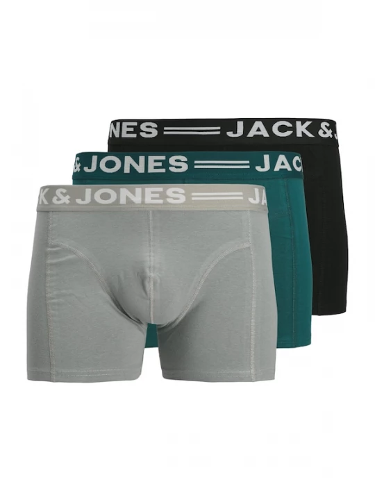 Foto van product JACK & JONES Boxershorts 'JJSense' smoky blue / spar / zwart / wit