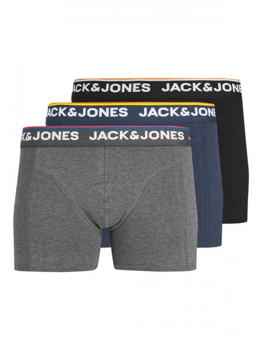 Foto van product JACK & JONES Boxershorts marine / grijs gemêleerd / zwart / wit