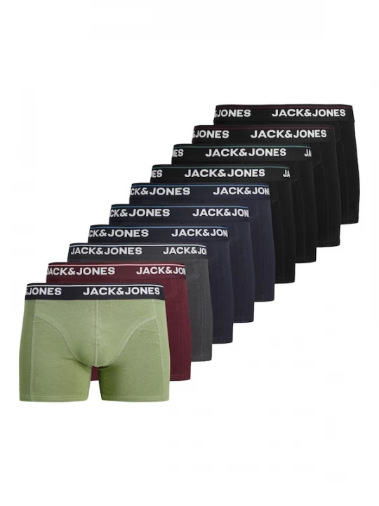 Foto van product JACK & JONES Boxershorts navy / antraciet / kaki / wijnrood / zwart
