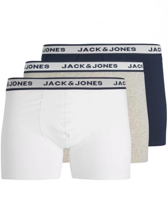 Foto van product JACK & JONES Boxershorts navy / lichtgrijs / zwart / wit