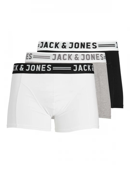 Foto van product JACK & JONES Boxershorts 'Sense' grijs gemêleerd / zwart / wit