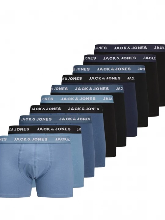 Foto van product JACK & JONES Boxershorts 'Solid Blue' navy / indigo / smoky blue / zwart