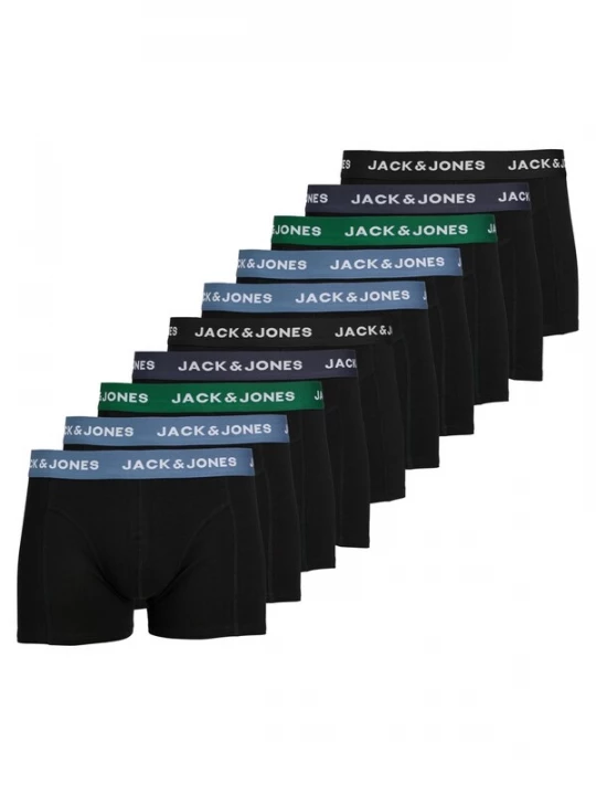 Foto van product JACK & JONES Boxershorts 'Solid' zwart gemêleerd