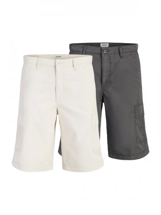 Foto van product JACK & JONES Cargobroek 'JPSTCOLE MATTY' crème / donkergrijs