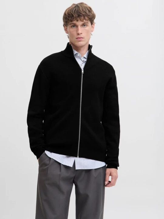 Foto van product JACK & JONES Gebreid vest 'JPRBLAMILANO STITCH' zwart