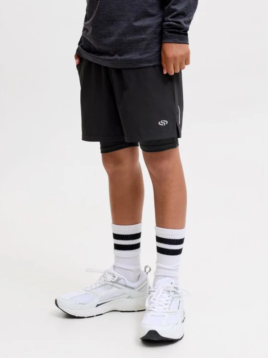 Foto van product Jack & Jones Junior Broek 'JJSFLUX' zwart / zilver