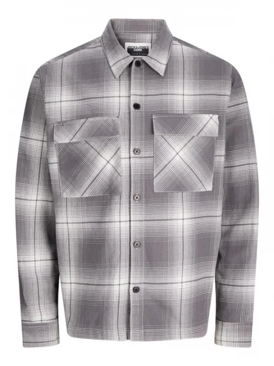 Foto van product Jack & Jones Junior Overhemd 'Charlie Check' grijs / lichtgrijs / wit
