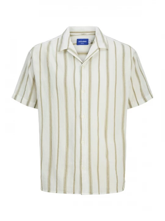 Foto van product Jack & Jones Junior Overhemd kaki / wit
