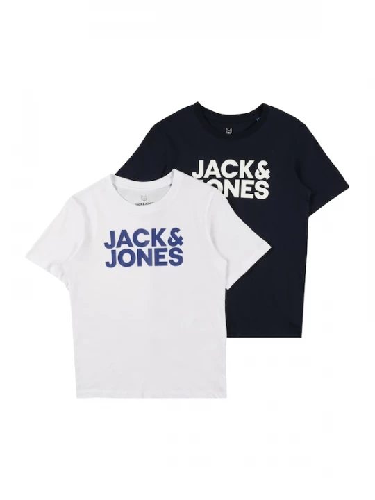 Foto van product Jack & Jones Junior Shirt blauw / nachtblauw / wit