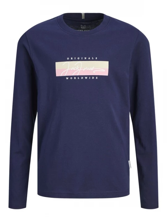Foto van product Jack & Jones Junior Shirt 'Frederiksberg' crème / marine / pastelroze / wit