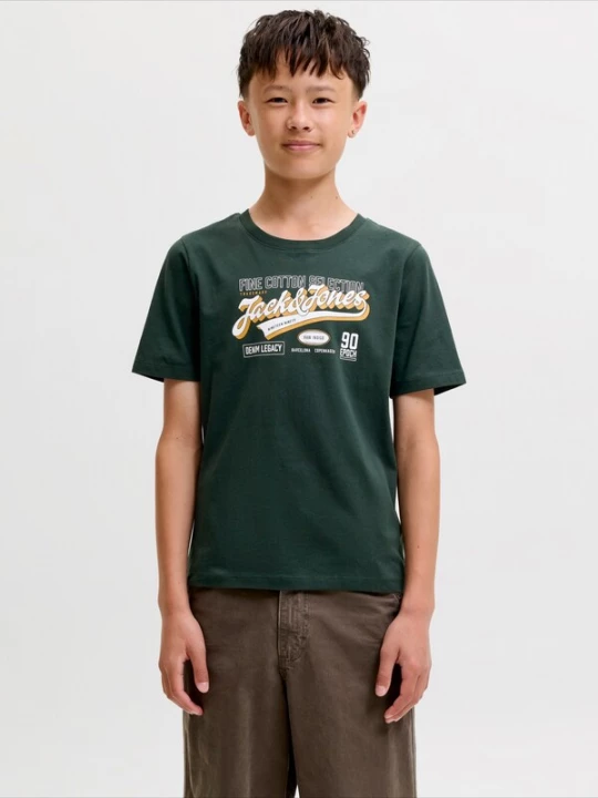 Foto van product Jack & Jones Junior Shirt geel / donkergroen / wit