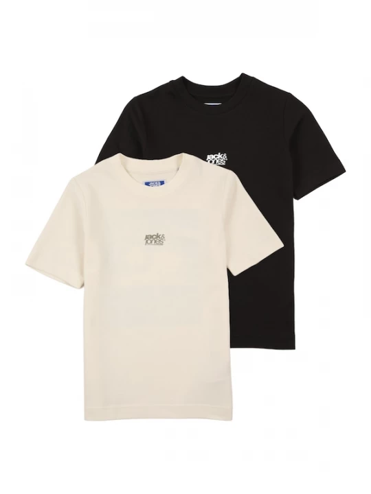 Foto van product Jack & Jones Junior Shirt 'JCOBREEZE' sand / kaki / zwart / wit