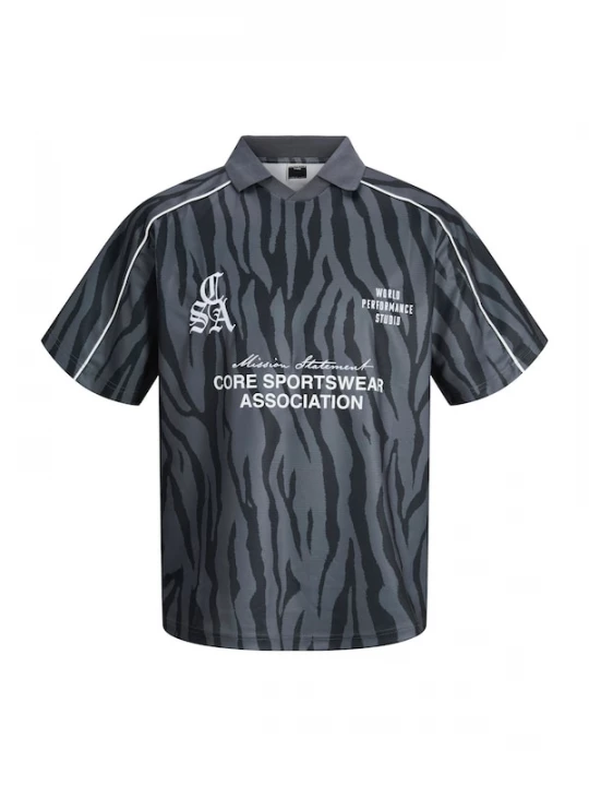 Foto van product Jack & Jones Junior Shirt 'JCODust' donkergrijs / zwart / wit