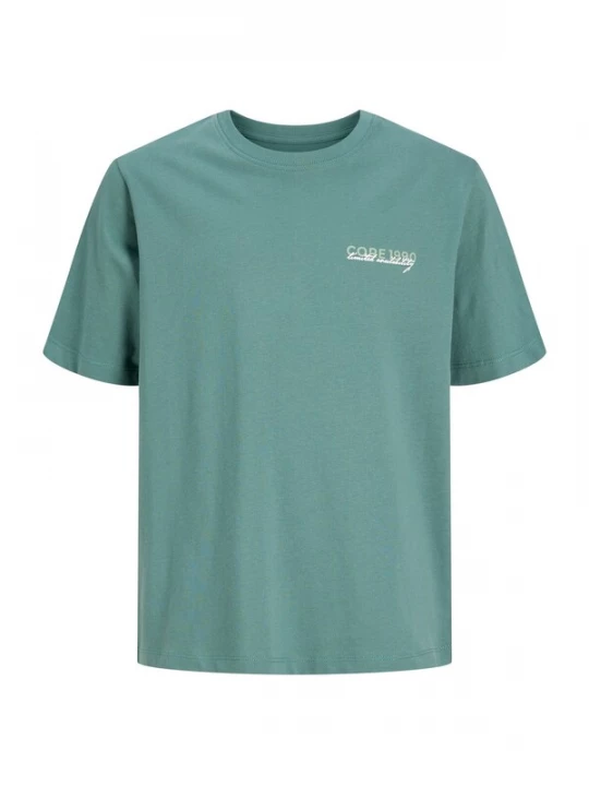 Foto van product Jack & Jones Junior Shirt 'JCOETERNA' smaragd / jade groen / wit