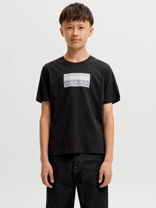 Foto van product Jack & Jones Junior Shirt 'JCOFUSION' grijs / lichtgrijs / zwart / wit