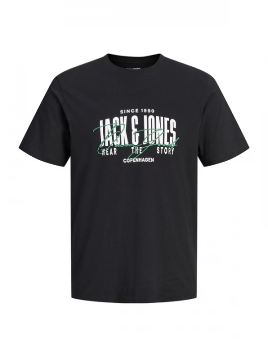Foto van product Jack & Jones Junior Shirt 'JJAERO' groen / zwart / wit