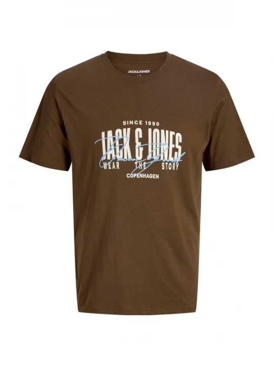 Foto van product Jack & Jones Junior Shirt 'JJAERO' lichtblauw / bruin / wit