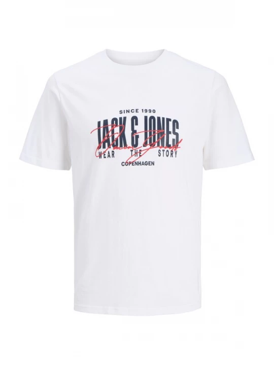 Foto van product Jack & Jones Junior Shirt 'JJAERO' marine / rood / wit