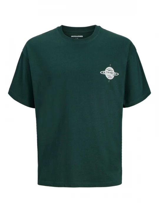 Foto van product Jack & Jones Junior Shirt 'JJASTRO' donkergroen / wit
