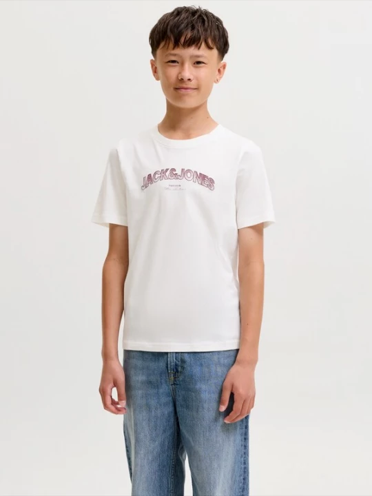 Foto van product Jack & Jones Junior Shirt 'JJAvery' wijnrood / wit