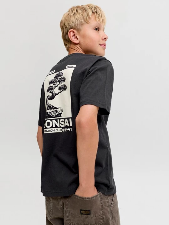 Foto van product Jack & Jones Junior Shirt 'JJDYLAN' zwart / offwhite