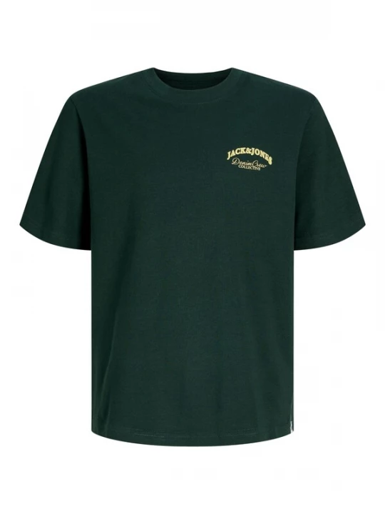Foto van product Jack & Jones Junior Shirt 'JJEBRANDES' lichtgeel / donkergroen