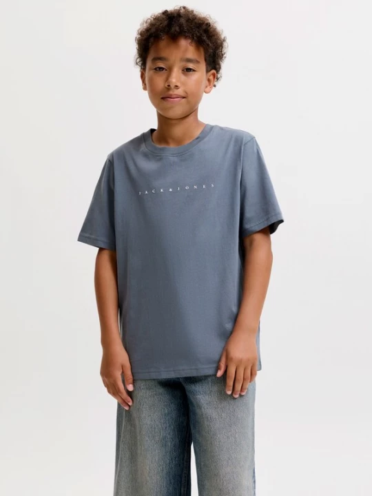 Foto van product Jack & Jones Junior Shirt 'JJEStar' donkergrijs / wit