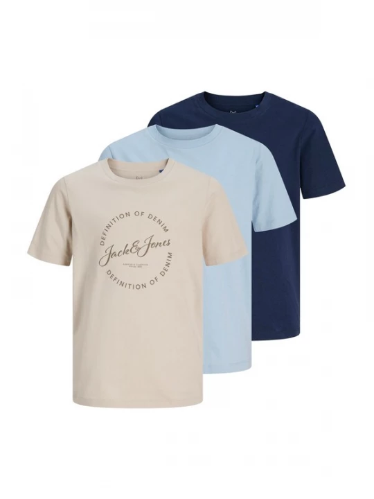 Foto van product Jack & Jones Junior Shirt 'JJGRAYSON' beige / pastelblauw / donkerblauw