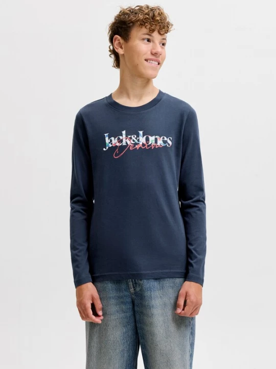 Foto van product Jack & Jones Junior Shirt 'JJTom' navy / jade groen / lichtrood / wit