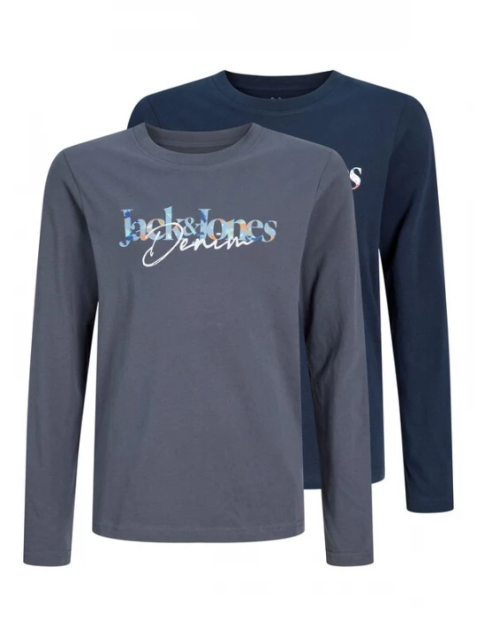 Foto van product Jack & Jones Junior Shirt 'JJTOM' navy / lichtblauw / donkergrijs / wit