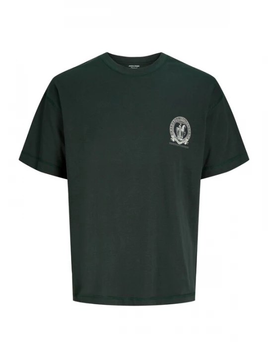 Foto van product Jack & Jones Junior Shirt 'JORARGOS' donkergroen / wit