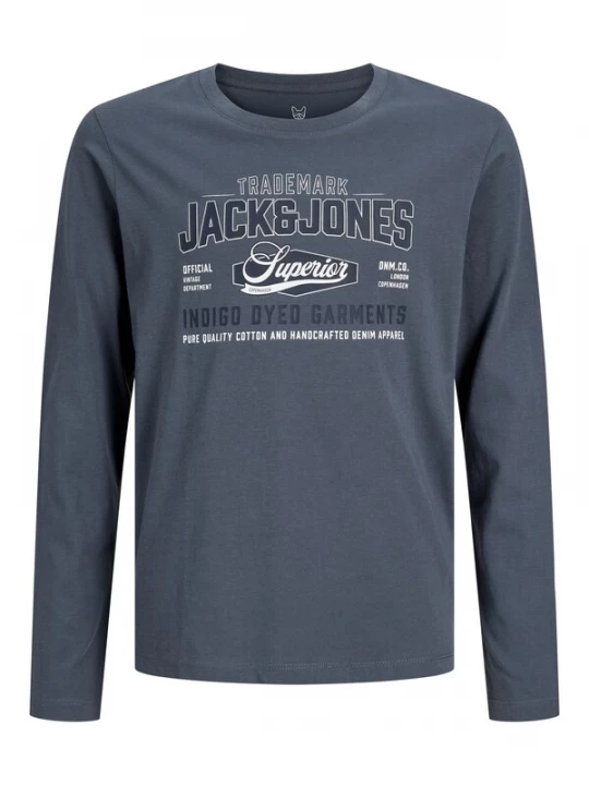 Foto van product Jack & Jones Junior Shirt marine / basaltgrijs / wit