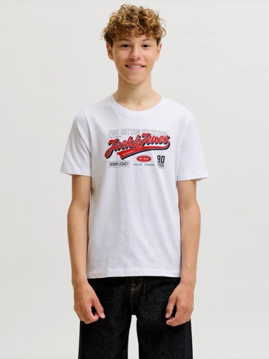 Foto van product Jack & Jones Junior Shirt marine / knalrood / wit