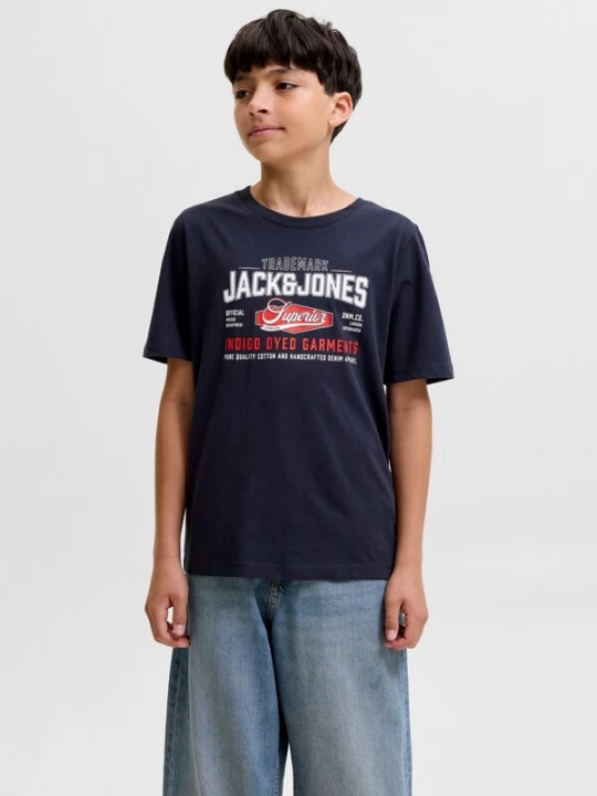 Foto van product Jack & Jones Junior Shirt marine / knalrood / wit