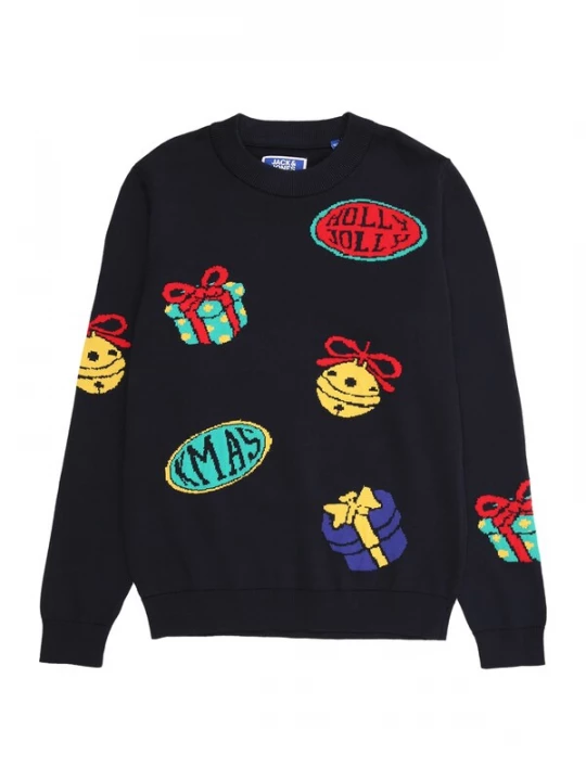 Foto van product Jack & Jones Junior Trui 'JORHOLIDAY' turquoise / nachtblauw / geel / knalrood