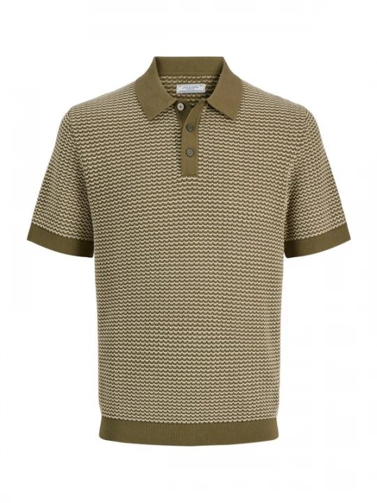 Foto van product Jack & Jones Junior Trui 'JPRBLUKINGSLEY' olijfgroen / wit