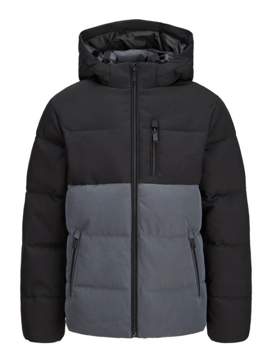 Foto van product Jack & Jones Junior Winterjas 'JJEBECKS' donkergrijs / zwart