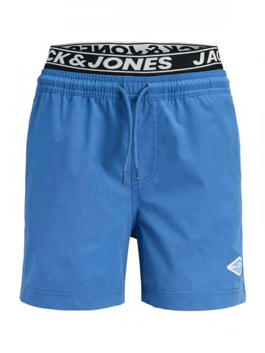 Foto van product Jack & Jones Junior Zwemshorts 'JPSTMaui' blauw / zwart / wit