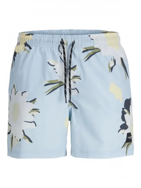 Foto van product Jack & Jones Junior Zwemshorts 'JPSTMaui' lichtblauw / groen / zwart / wit