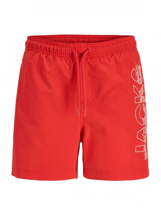 Foto van product Jack & Jones Junior Zwemshorts 'JPSTMaui Wave' rood / wit