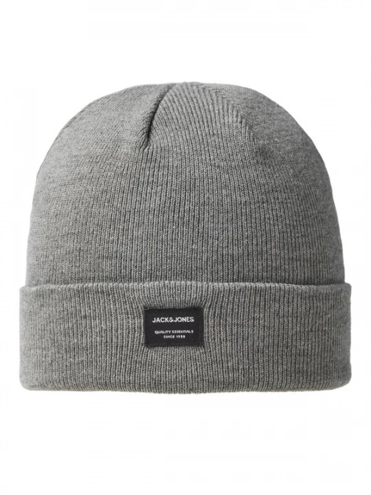 Foto van product JACK & JONES Muts 'JJDna' grijs gemêleerd / zwart / wit