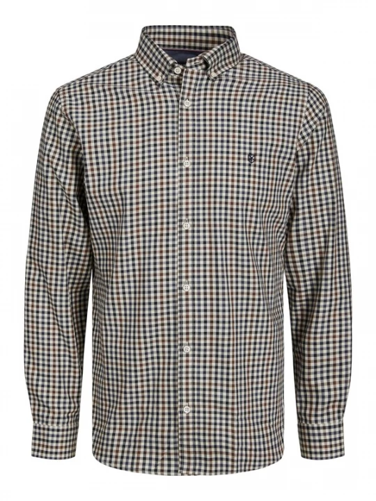 Foto van product JACK & JONES Overhemd beige / bruin / donkerrood